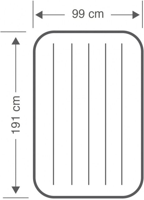 Intex 64707 - Colchon hinchable Dura-Beam Standard con Fibertech 99 x 191 x 25 cm