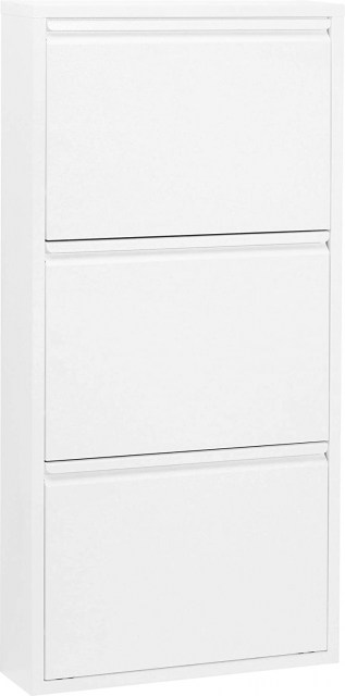 KARE 49287 Caruso - Zapatero a 3 Solapas, Blanco, 103 x 50 x 14 cm