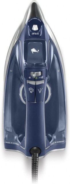 Rowenta DW8215D1 ProMaster Plancha de Ropa con Golpe 200 Vapor Continuo de 40 g/min, Suela Microsteam 400 HD Profile, Modo Eco y Sistema antical Integrado, 2800 W, 0.3 litros, Acero Inoxidable, Azul