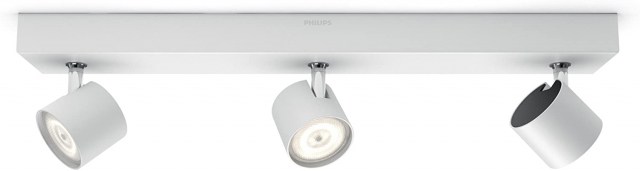 Philips Lighting Philips myLiving Star-Barra de tres techo, LED integrado, consume 4.5 W, luz blanca cálida, regulable, 3 focos [Clase de eficiencia energética A]