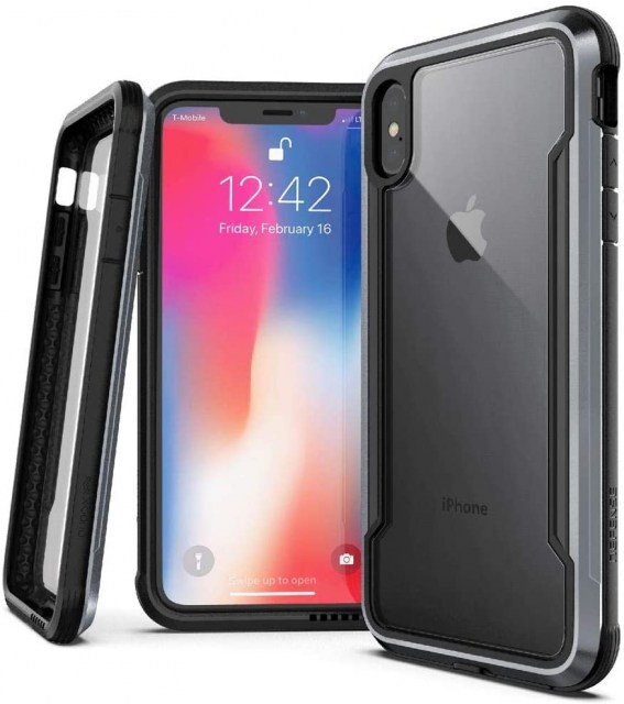 X-Doria Compatible 2018 iPhone XR, iPhone 6.1 Pulgadas Funda, Defense Shield Series, Grado Militar Drop Probado a Partir de 3 m, Funda Protectora para Apple iPhone XR, Negro