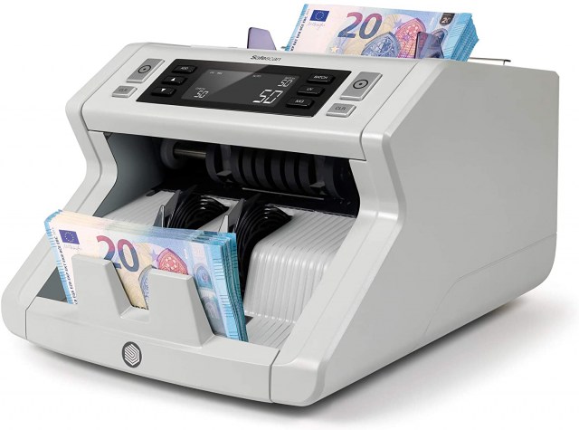 Safescan 2250 - Contadora automática de billetes clasificados, Detección UV, MG y tamaño