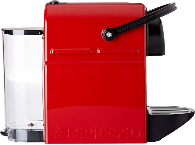 Krups XN1005 Nespresso Inissia - Cafetera monodosis de cápsulas Nespresso, 19 bares, apagado automático, Color Rojo